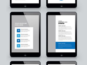 大气蓝色企业画册 网络技术服务公司的形象展示与设计模板